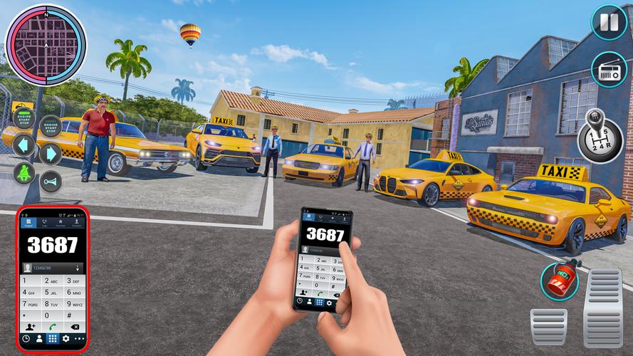 Taxi Traffic Car Racing Games Скриншот 2