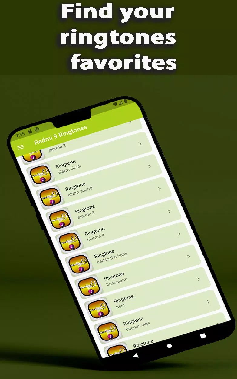 Redmi Note 9 Ringtone App Captura de pantalla 2