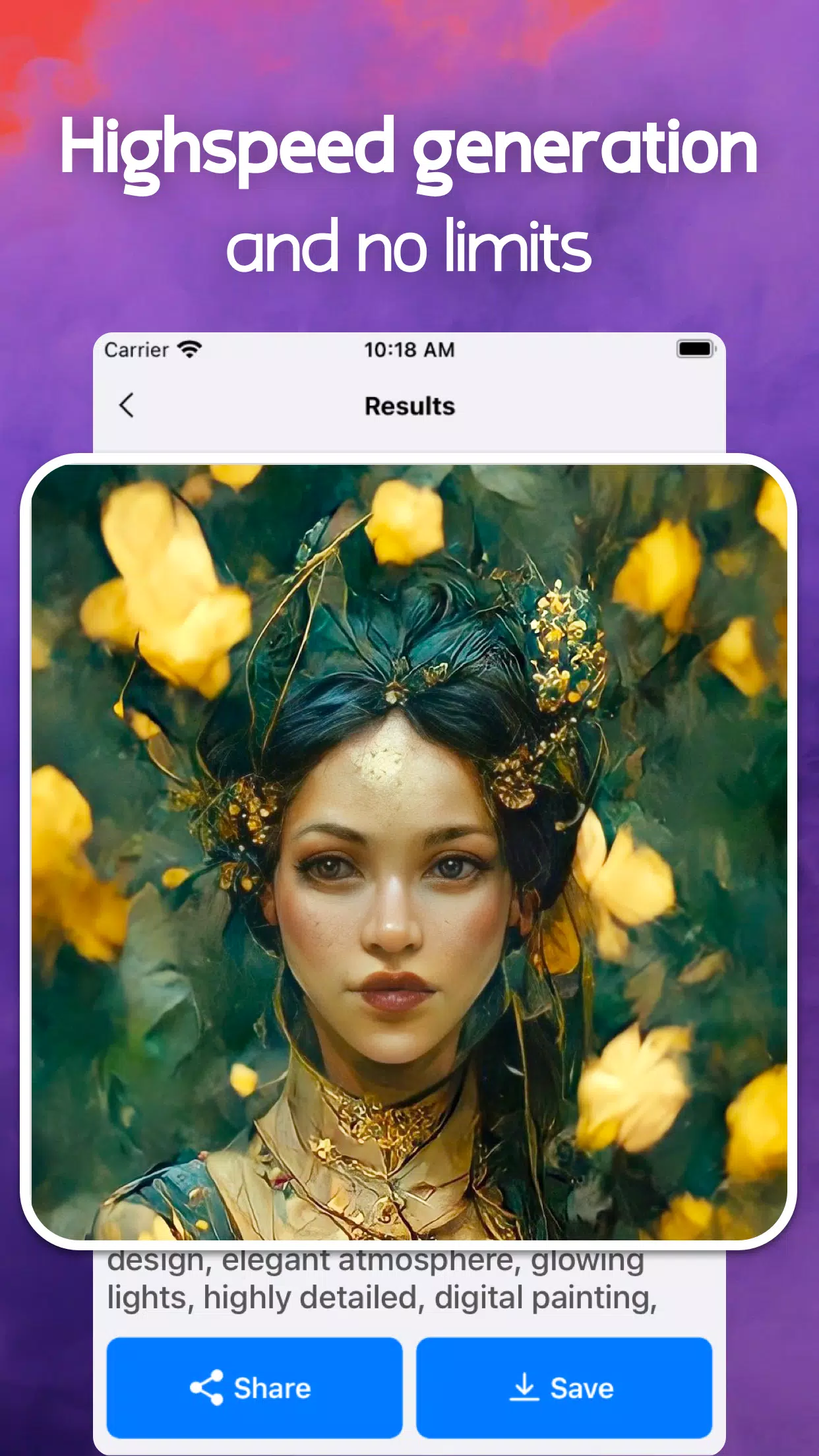 AI Generated Art Generator ภาพหน้าจอ 1