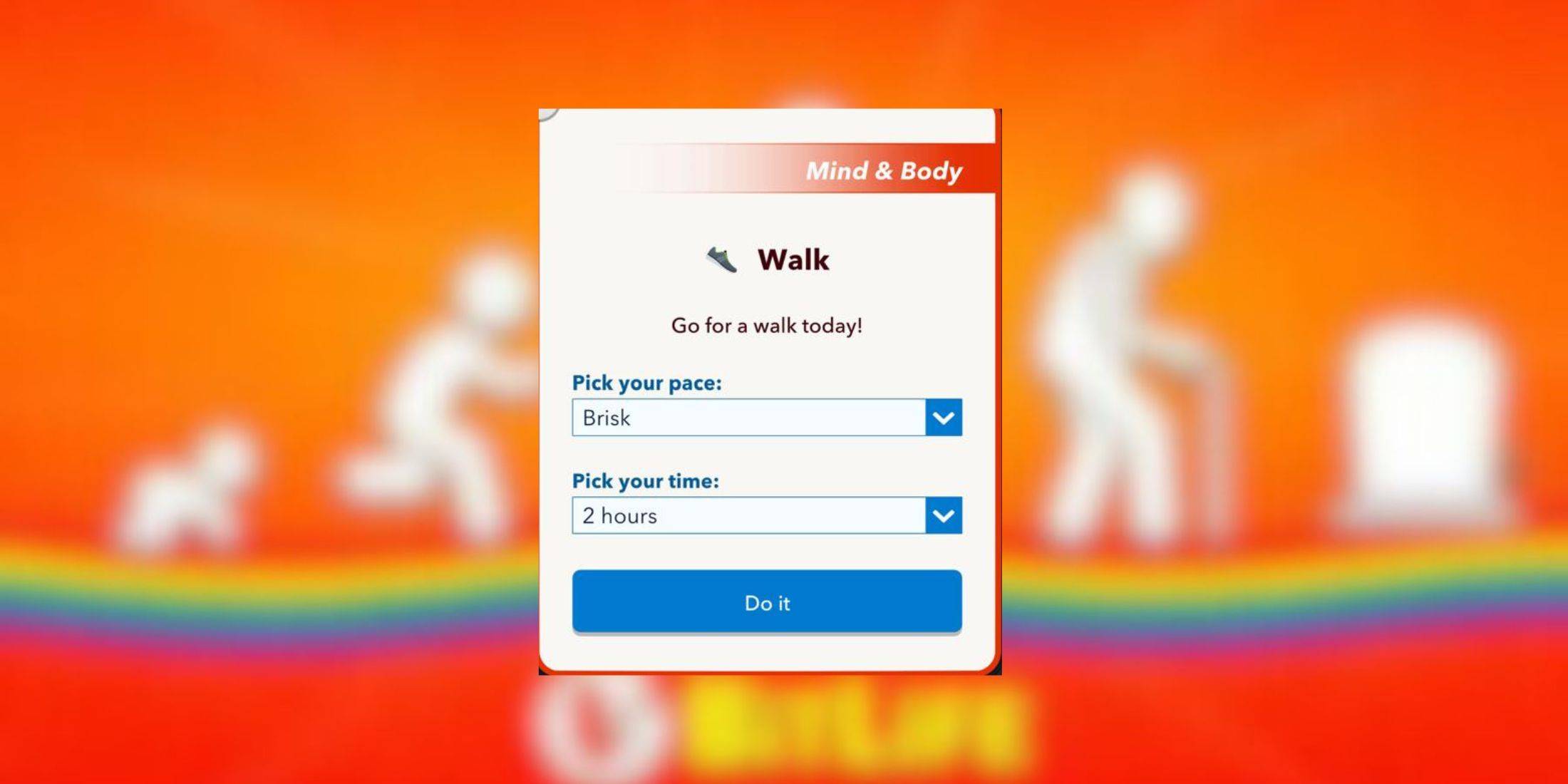 BitLife散步活动界面