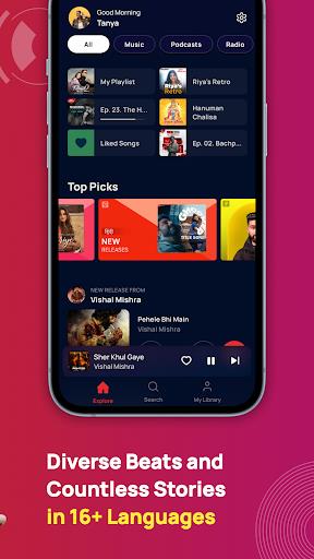 Gaana: MP3 Songs, Music App Captura de pantalla 2