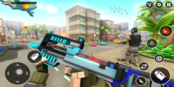 FPS War Poly Gun Shooting Game Screenshot 1