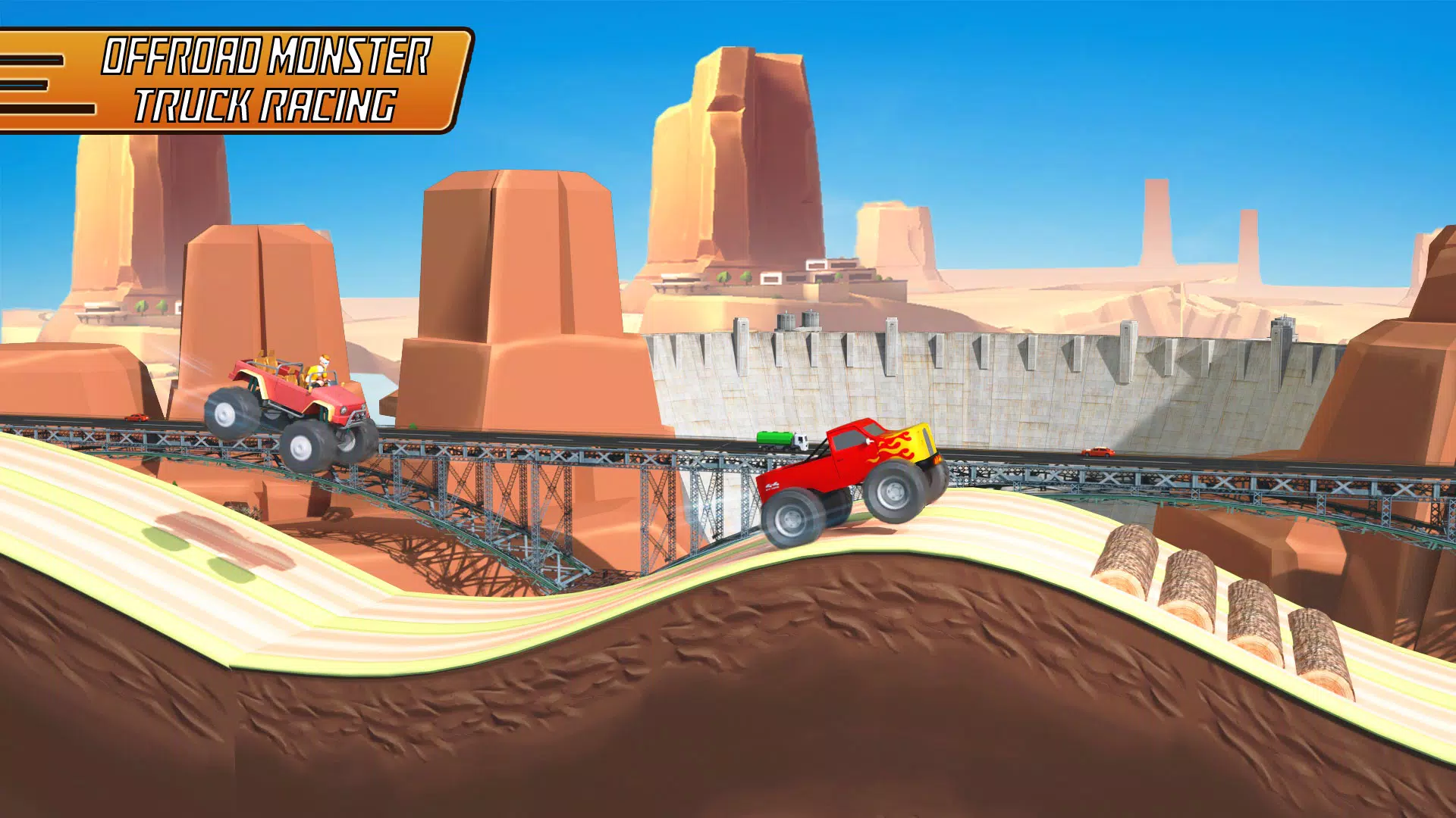 Uphill Racing - Hill Jump Game Schermafbeelding 1