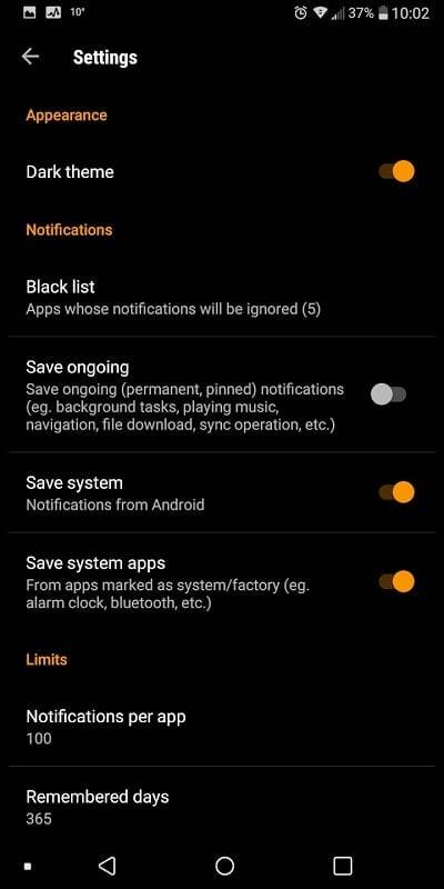 Notifications archive Ảnh chụp màn hình 1