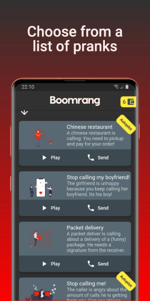 Boomrang - Prank Calls ဖန်သားပြင်ဓာတ်ပုံ 1