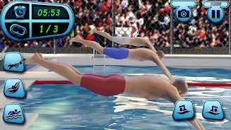 Swimming Pool Water Race Game Скриншот 1