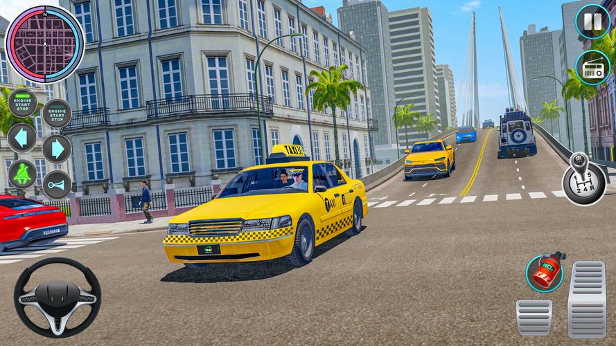 Taxi Traffic Car Racing Games Скриншот 4