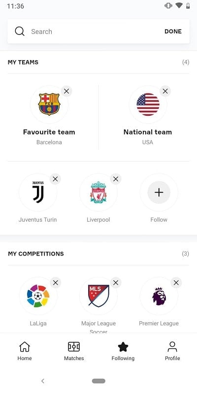 OneFootball Resultados en vivo Captura de pantalla 1