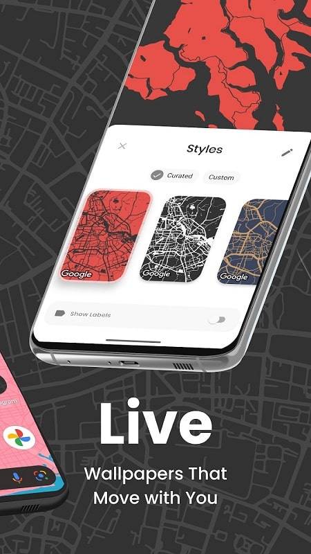 Cartogram - Live Map Wallpaper स्क्रीनशॉट 3