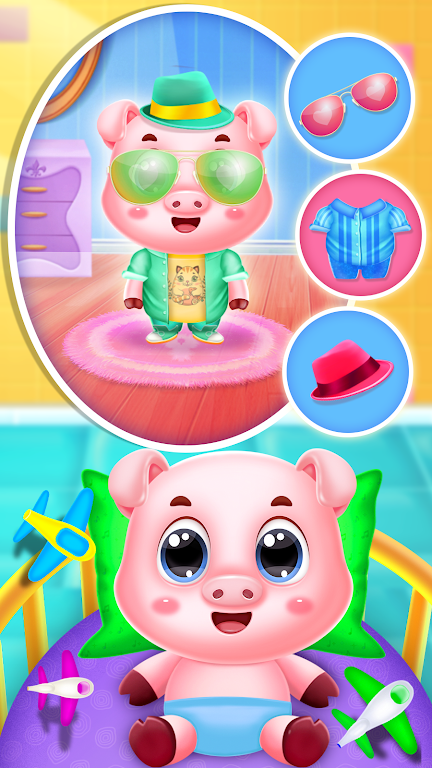 Pinky pig mom newborn Schermafbeelding 4