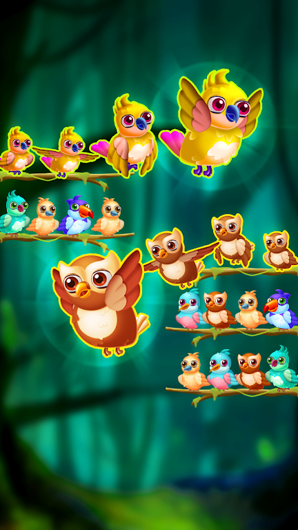 Bird Sort: Color Sorting Game Schermafbeelding 3
