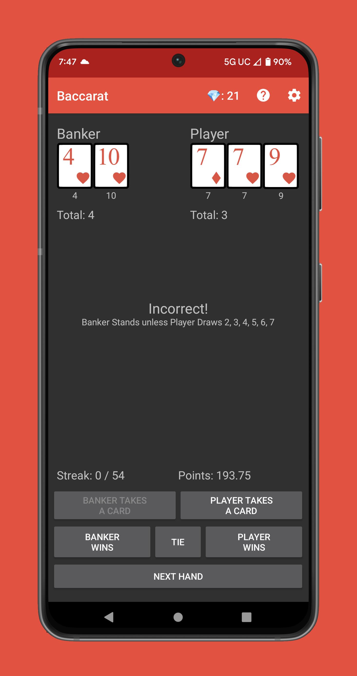 Learn Baccarat Capture d'écran 2