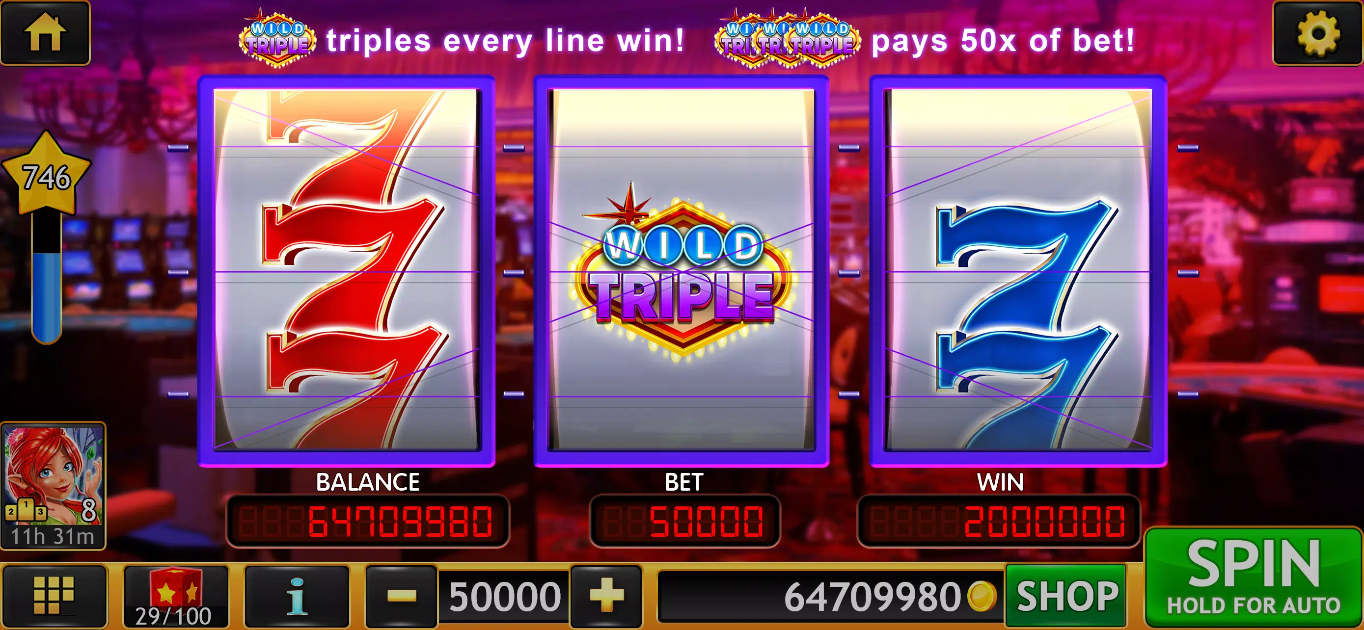 Wild Triple 777 Slots Casino Schermafbeelding 1