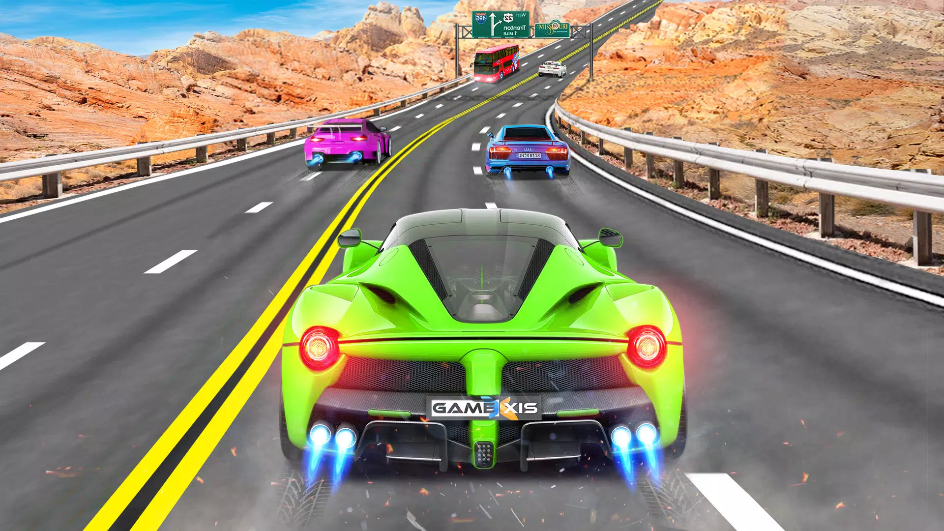 Real Highway Car Racing Game ภาพหน้าจอ 1