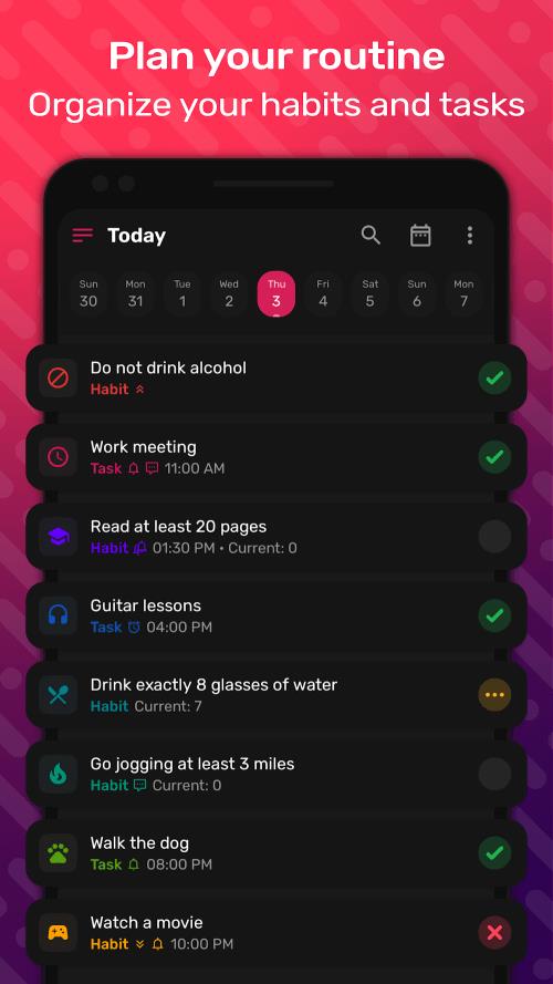 HabitNow Daily Routine Planner Screenshot 1