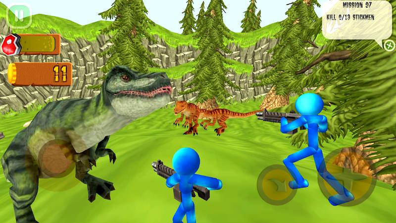 Stickman Dinosaur Hunter ဖန်သားပြင်ဓာတ်ပုံ 1