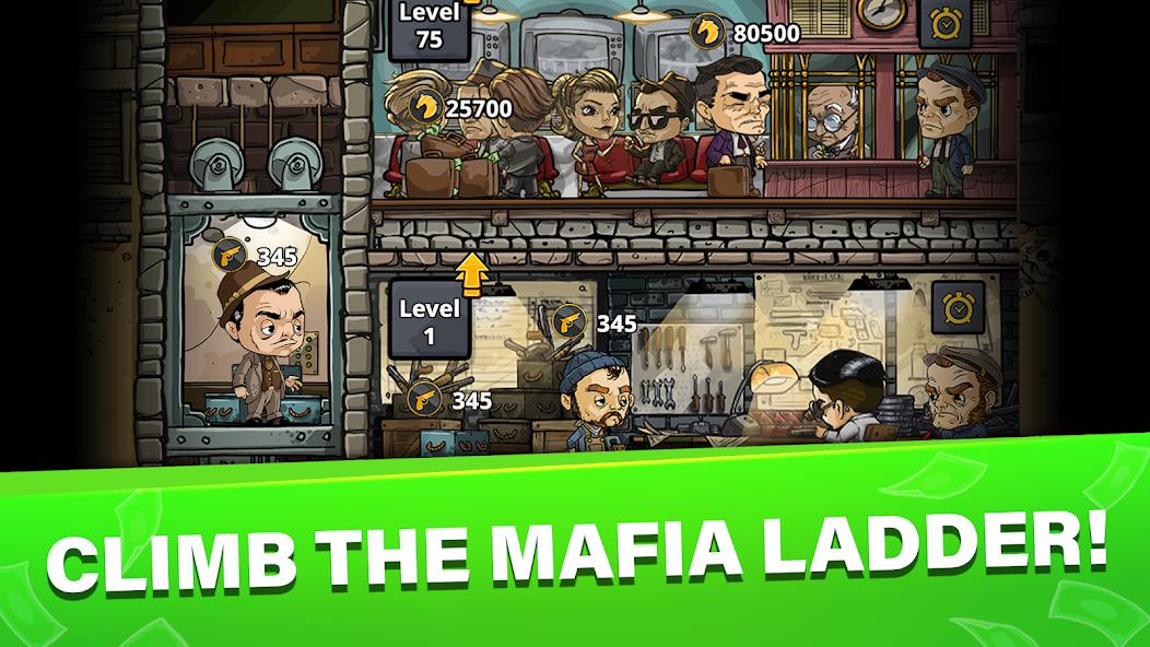 Idle Mafia Manager: Tycoon Sim Mod Captura de tela 1