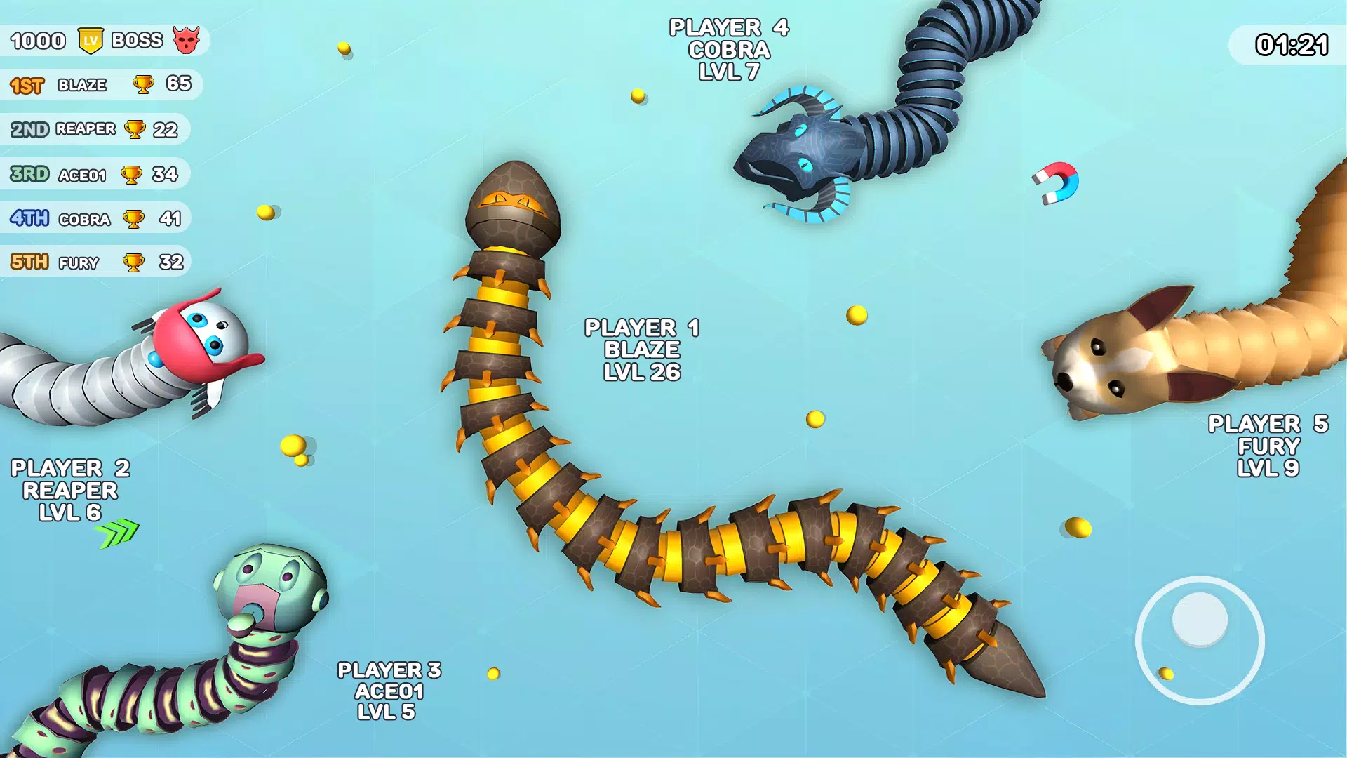 Worms Clash - Snake Games Zrzut ekranu 2