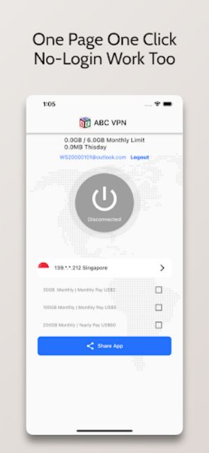 ABC VPN - Very Easy Good VPN Screenshot 1