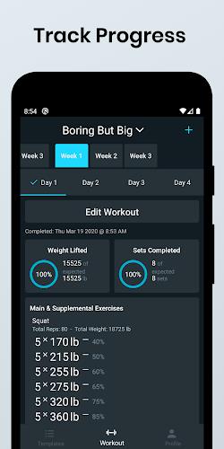 Schermata 531 Workout Log - KeyLifts 3