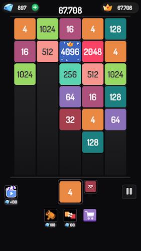 X2 Blocks - 2048 Merge Game 스크린샷 1