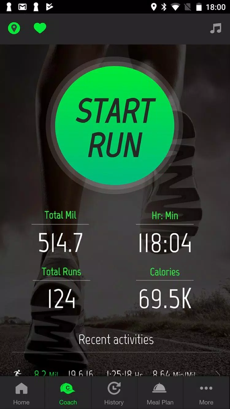 Running Distance Tracker + Screenshot 1