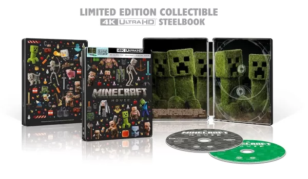 एक Minecraft मूवी - सीमित संस्करण स्टीलबुक (4K UHD + BLU -RAY + डिजिटल)