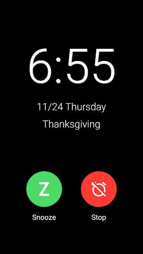 Alarm: Clock with Holidays Screenshot 2