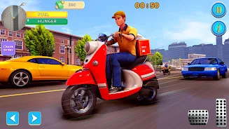 Food Delivery Boy Bike Game 3D Schermafbeelding 2