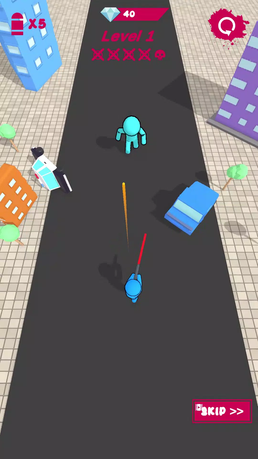 Stickman Laser - 3D Screenshot 4