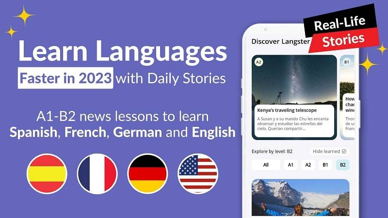 Learn Languages with Langster Скриншот 1