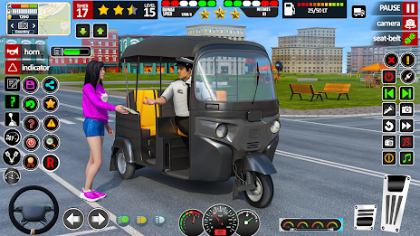 TukTuk Rickshaw Driving Games Ekran Görüntüsü 1