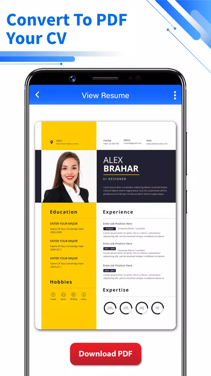 Resume Builder - PDF CV Maker Скриншот 2