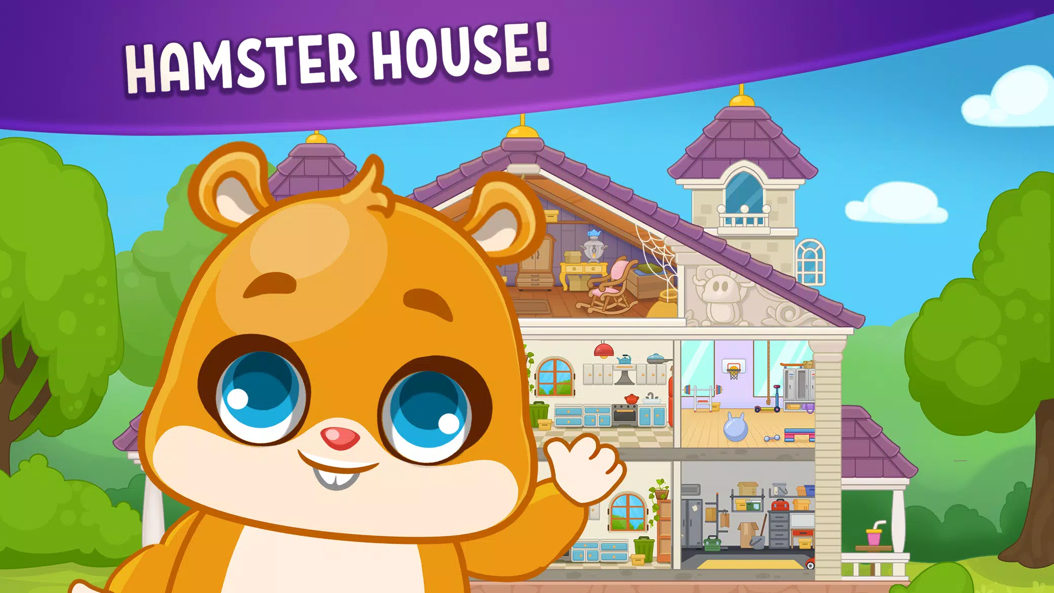 Hamster House: Kids Mini Games Captura de pantalla 1