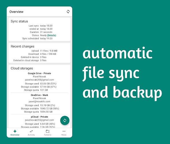 Autosync - File Sync & Backup Tangkapan skrin 1