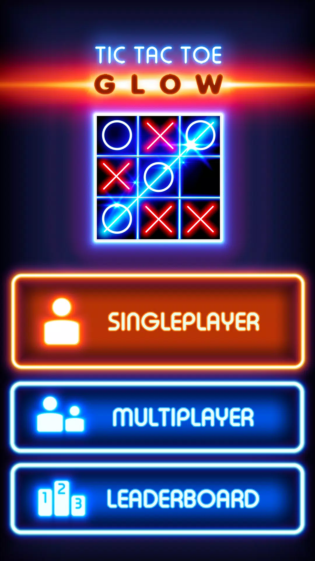 Tic Tac Toe Glow: 2 Players应用截图第1张