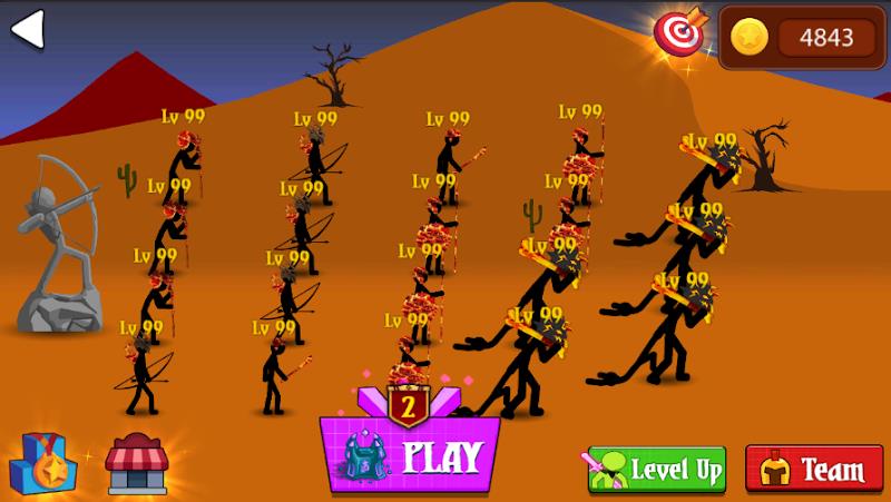 Stickman War : Defense Battle Screenshot 2