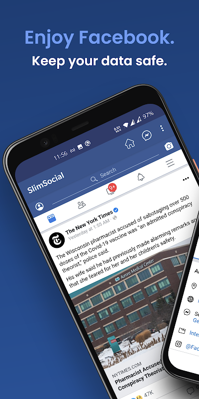 SlimSocial for Facebook Tangkapan skrin 2