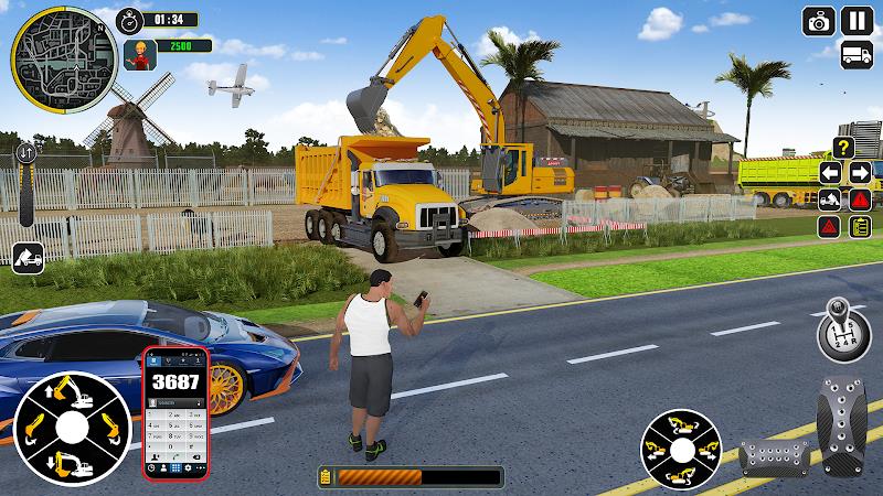 Excavator Truck Simulator Game Tangkapan skrin 2