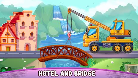 Build a House-Kids Truck Games ဖန်သားပြင်ဓာတ်ပုံ 3