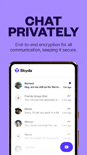 Skyda - Chats & VPN Screenshot 1