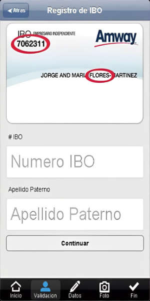 Equipo Vision IBO Register Screenshot 1