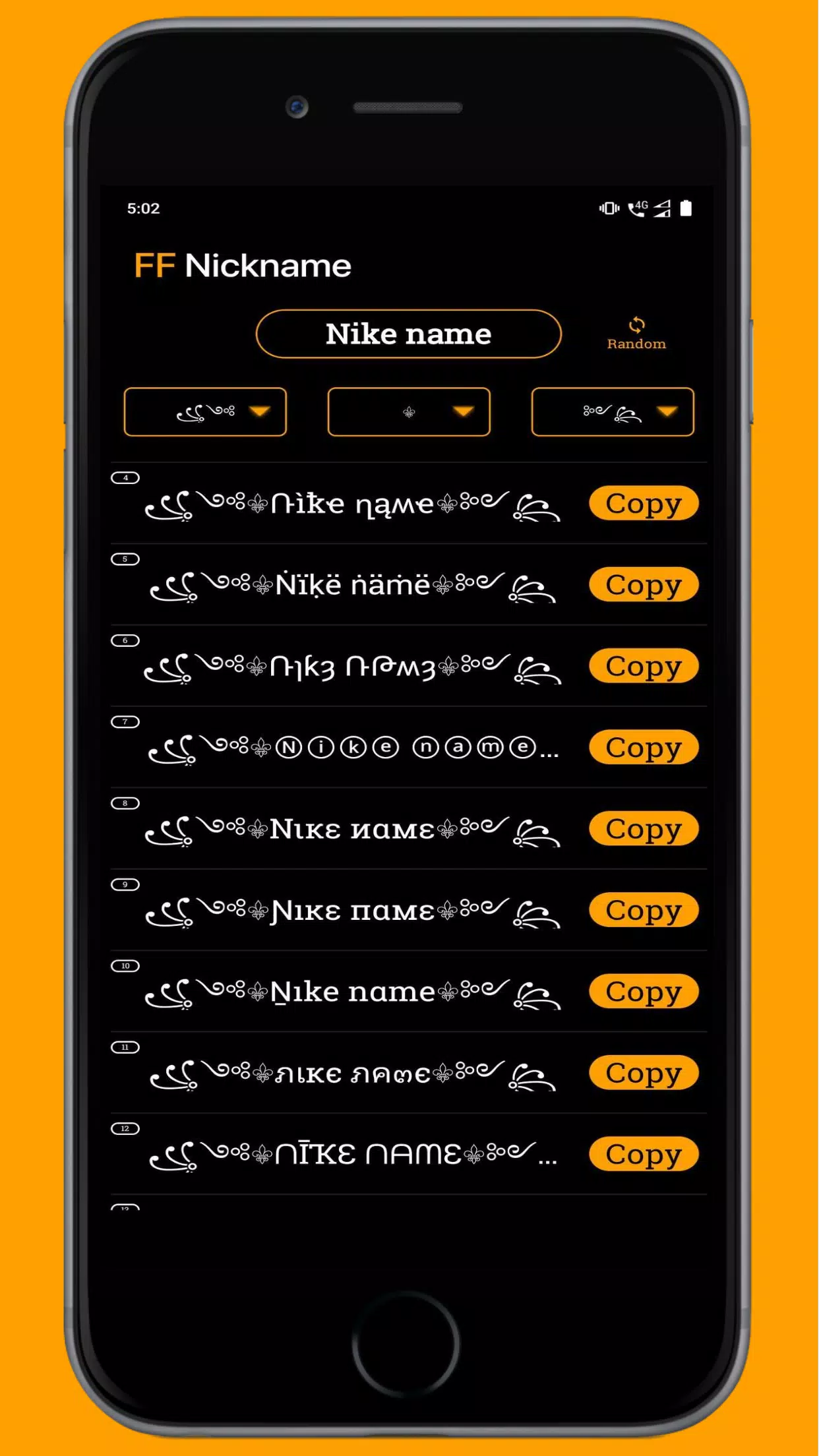 FF Name Creator - Nickname Generator For Games स्क्रीनशॉट 4