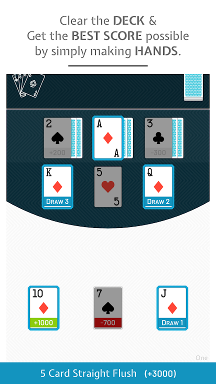 9-Draw: Poker Solitaire Puzzle Capture d'écran 1