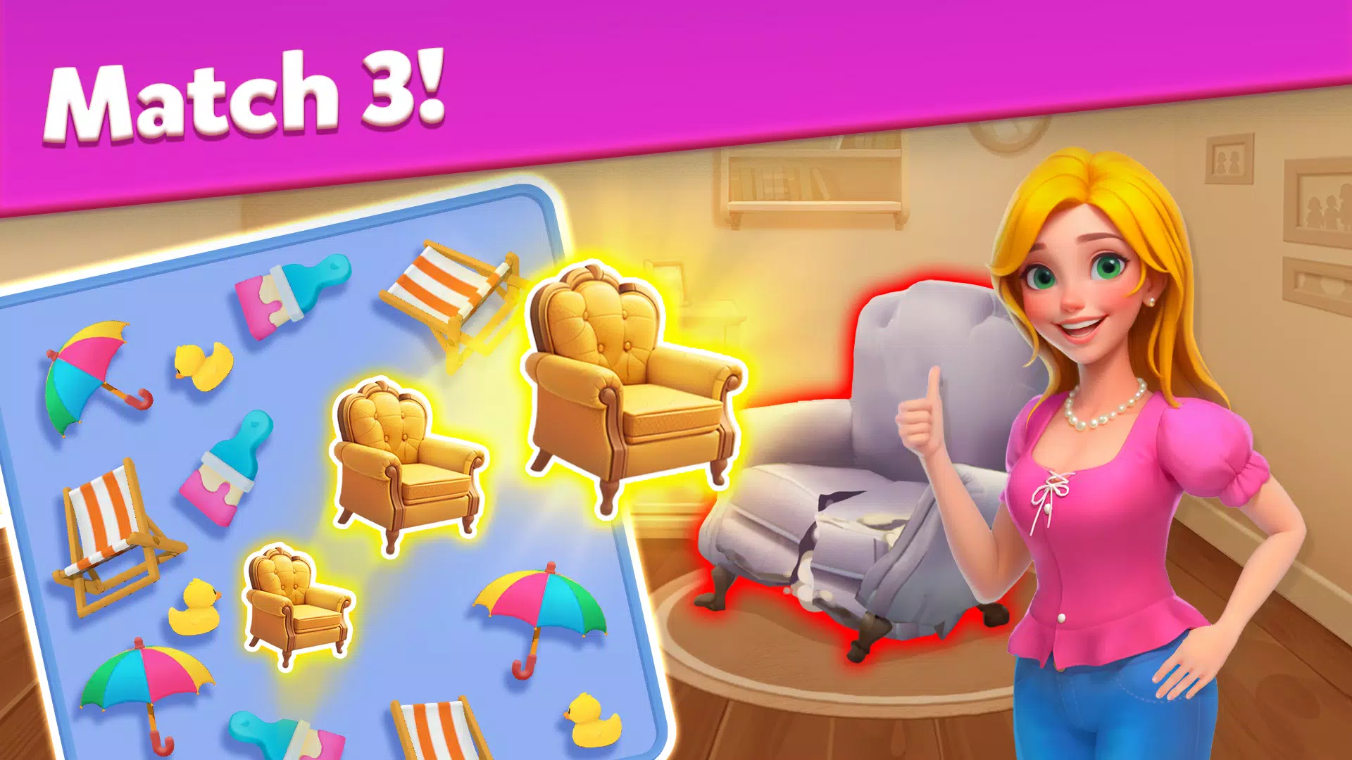 Triple Match Town: 3D Match Screenshot 2