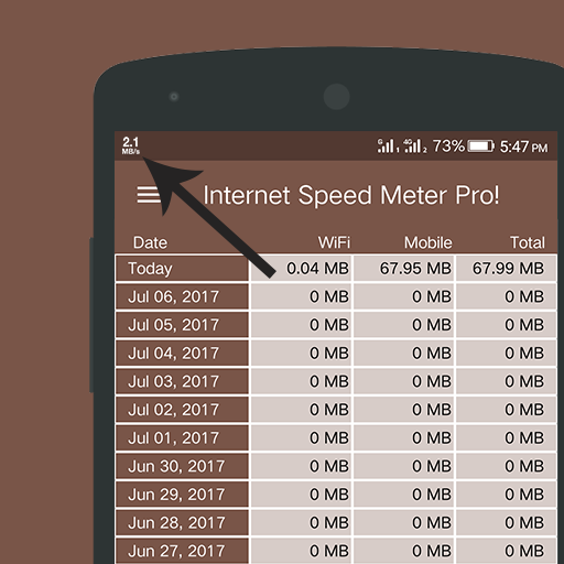 Internet Speed Meter Pro Tangkapan skrin 1