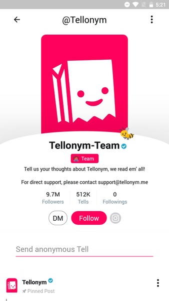 Tellonym: Perguntas anônimas Captura de tela 1