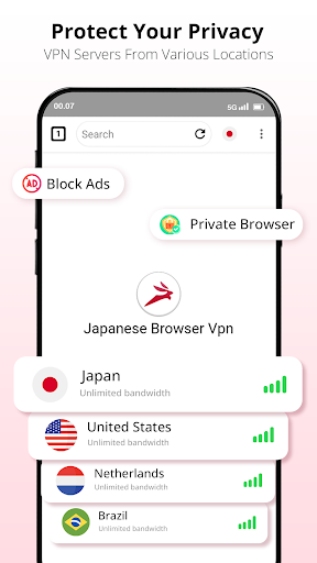 Japanese Browser Vpn: Private Screenshot 3