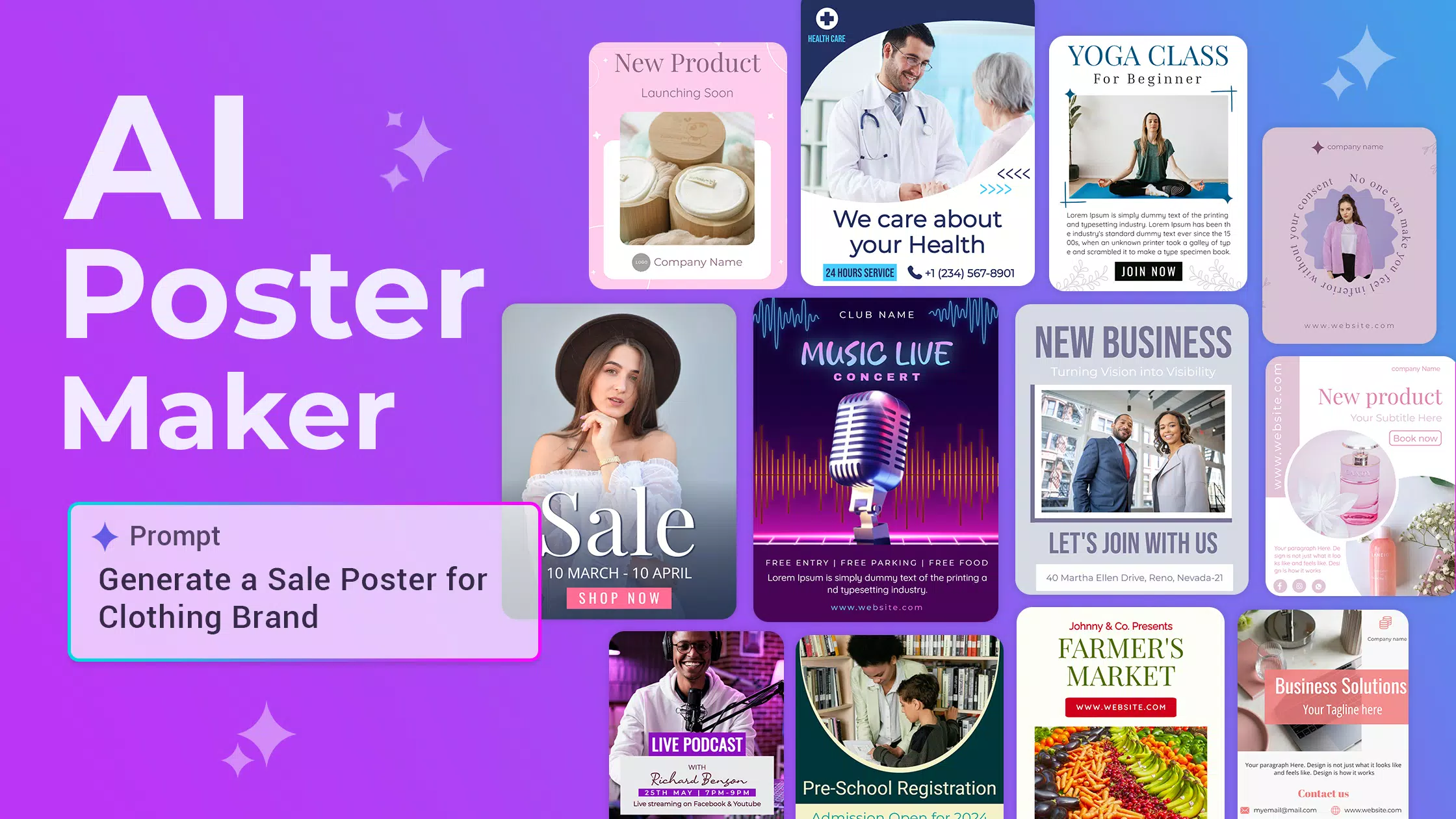 Poster Maker AI flyer maker スクリーンショット 1