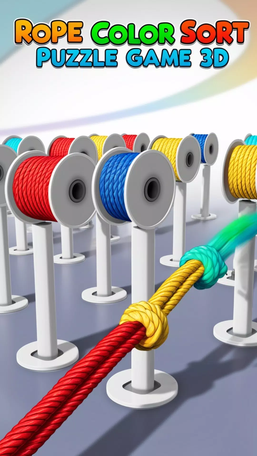 Rope Color Sort Puzzle Game 3D Screenshot 1